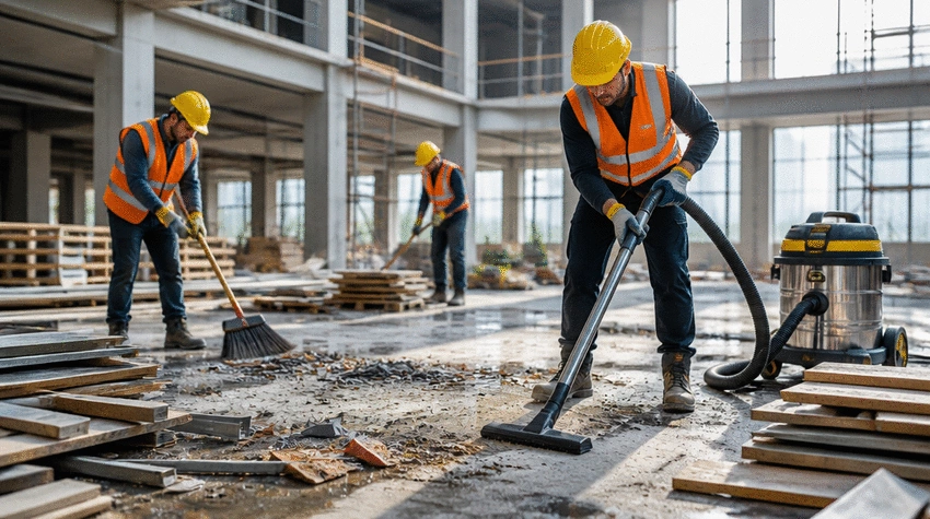 Efficient Cleanup for Construction Sites