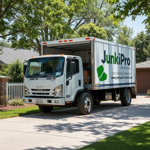 JunkioPro professional junk removal truck in action
